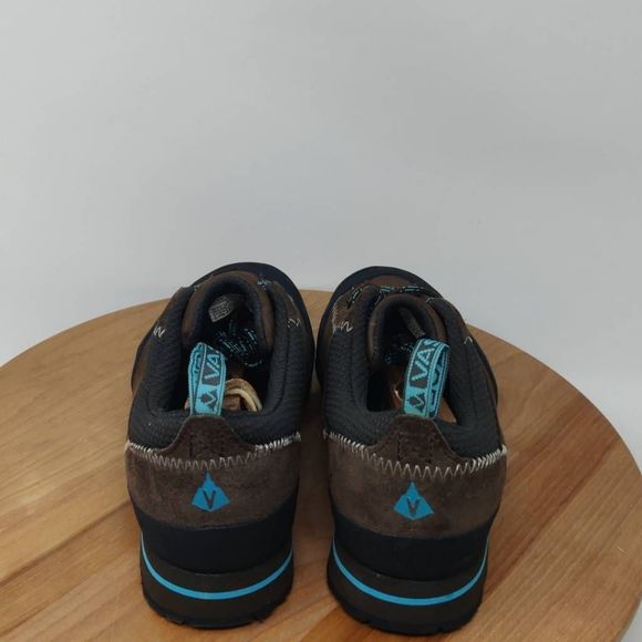 Vasque Rift Hiking Shoes- Womens- Size 7 M- Brown Blue- Low Top-Leather-Sneaker - Picture 4 of 12
